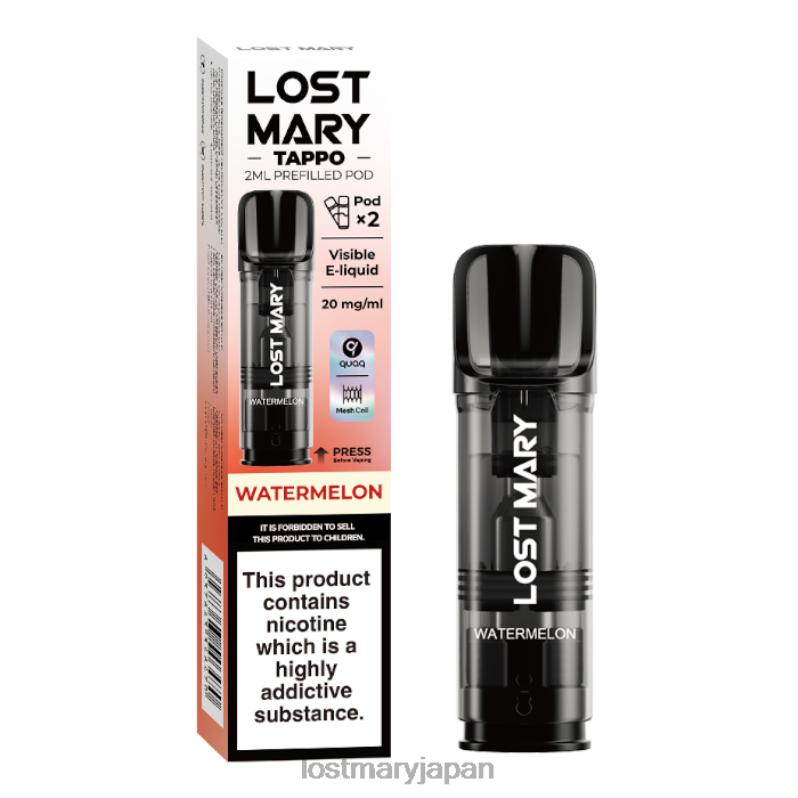 LOST MARY Japan - ロスト メアリー タッポ プレフィルド ポッド - 20mg - 2 パック スイカ H80J0177